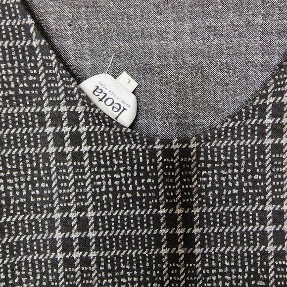 Leota Fit & Flare Midi Plaid Dress Size L - Picture 2 of 13